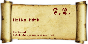 Holka Márk névjegykártya